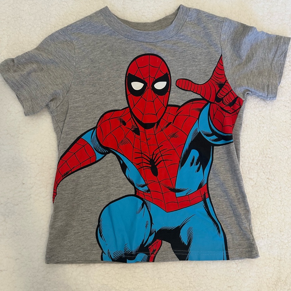 Marvel Gray Tee with Red Spider-Man Design